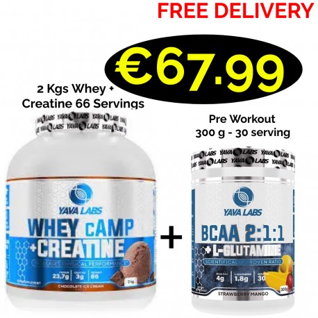 Yava Labs Whey cAMP + Creatine 2000 g 2 - In - 1 - 66 Servings