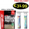 Nutrend 100% Whey Protein 1000 g - 33 Servings + 20 Tabs Multivitamins + 20 Tabs Electrolytes