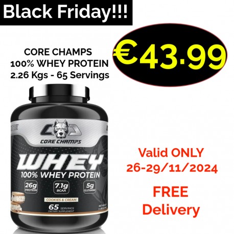 CORE CHAMPS 100% WHEY PROTEIN 2.26 Kgs -66 Servings