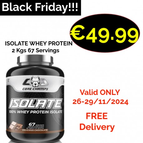 CORE CHAMPS 100% ISOLATE WHEY PROTEIN 2 Kgs -67 Servings