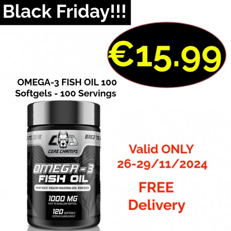 CORE CHAMPS OMEGA-3 FISH OIL 100 Softgels - 100 Servings