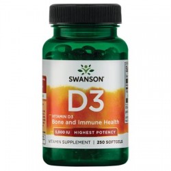 Swanson Vitamin D3 - Higher Potency 250 Caps