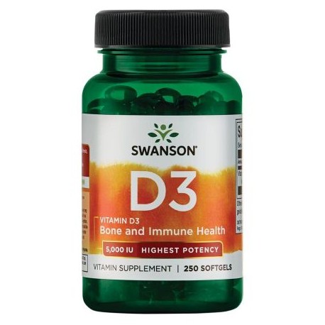 Swanson Vitamin D3 - Higher Potency 250 Caps