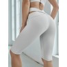 FLEX DRY Quick-Drying Crisscross Wrap Waist Sports Leggins Light Grey